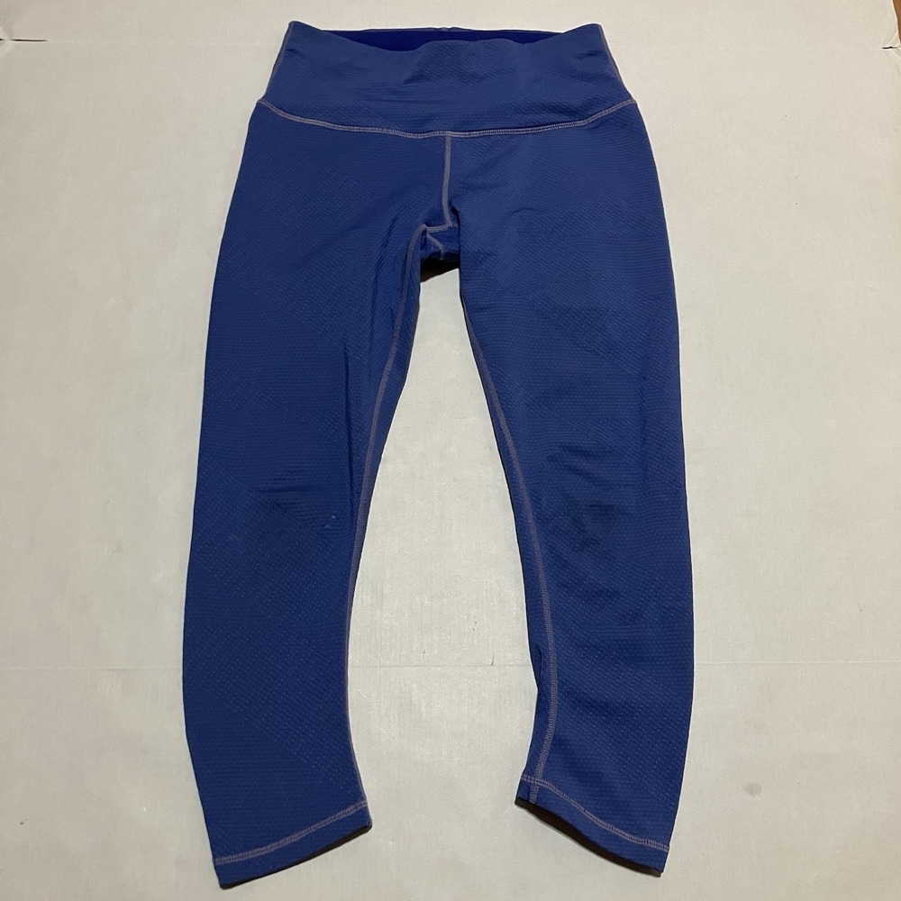 Prana Leggings Womens Small Blue Cropped Ruched Back Stretch Skinny Athletic